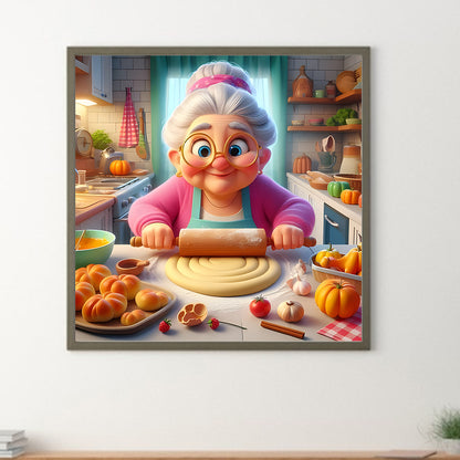 Diamond Painting - Full Round - Baking old lady (40*40CM)