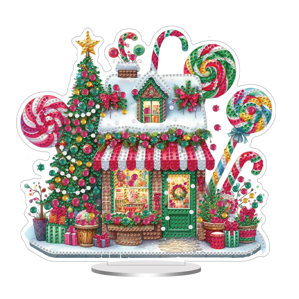 Acrylic Special Shaped Christmas Diamond Painting Desktop Decorations for Adults