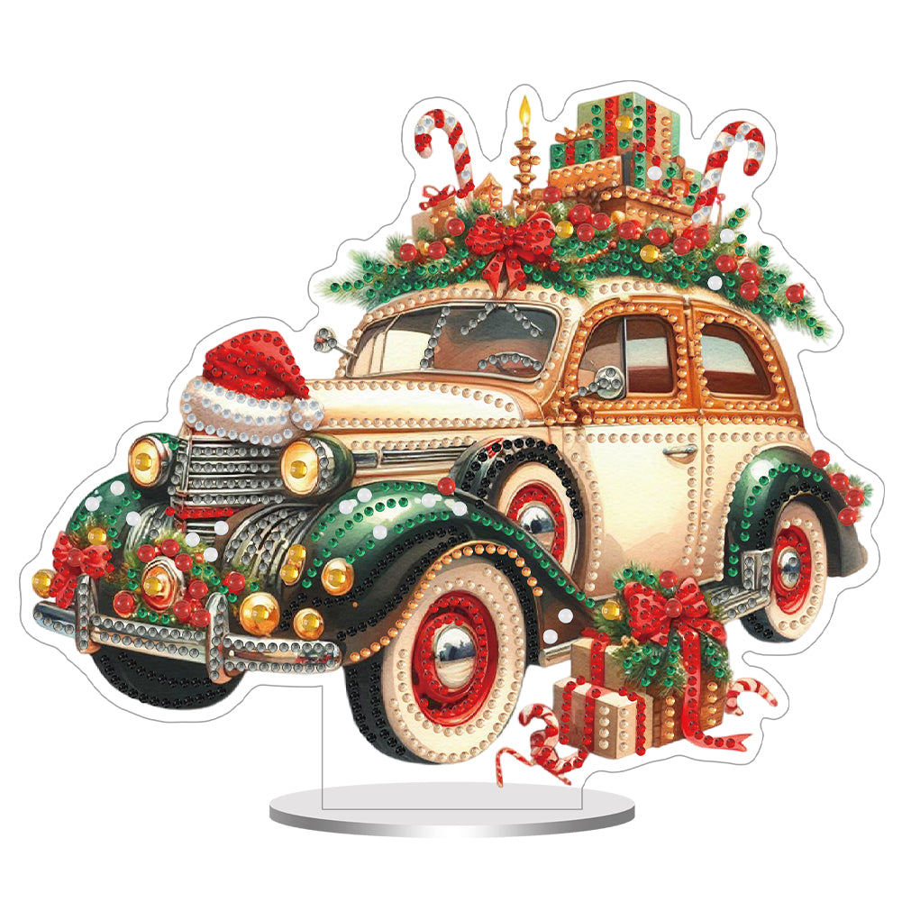 Acrylic Special Shaped Christmas Diamond Painting Desktop Decorations for Adults