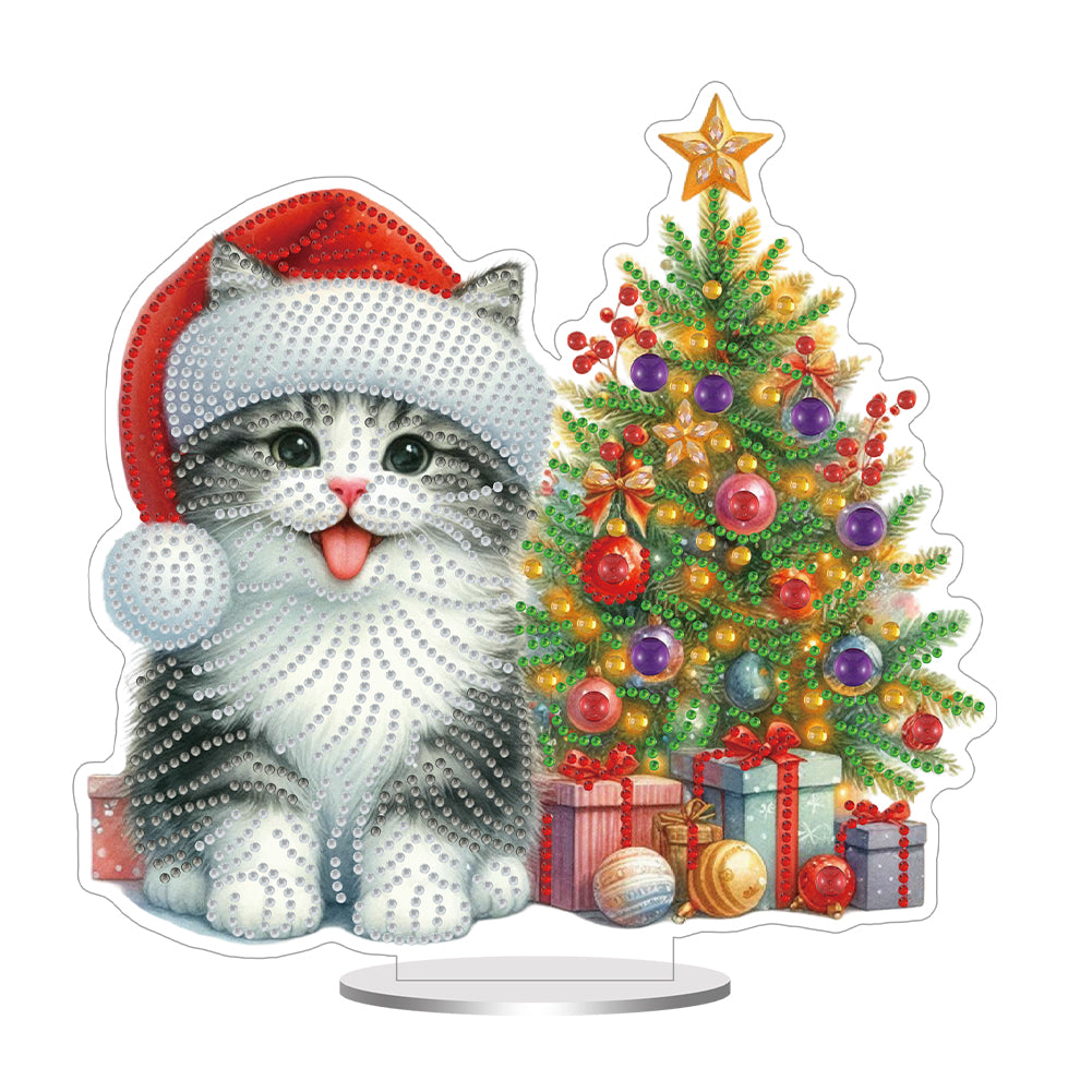 Acrylic Special Shaped Christmas Diamond Painting Desktop Decorations for Adults