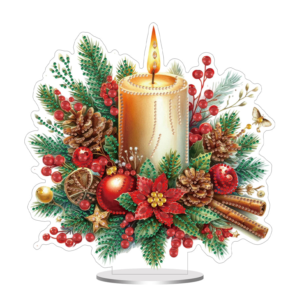 Acrylic Special Shaped Christmas Diamond Painting Desktop Decorations for Adults
