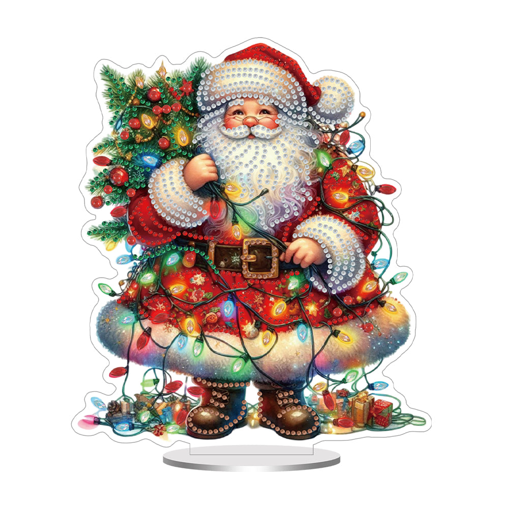 Acrylic Special Shaped Christmas Diamond Painting Desktop Decorations for Adults