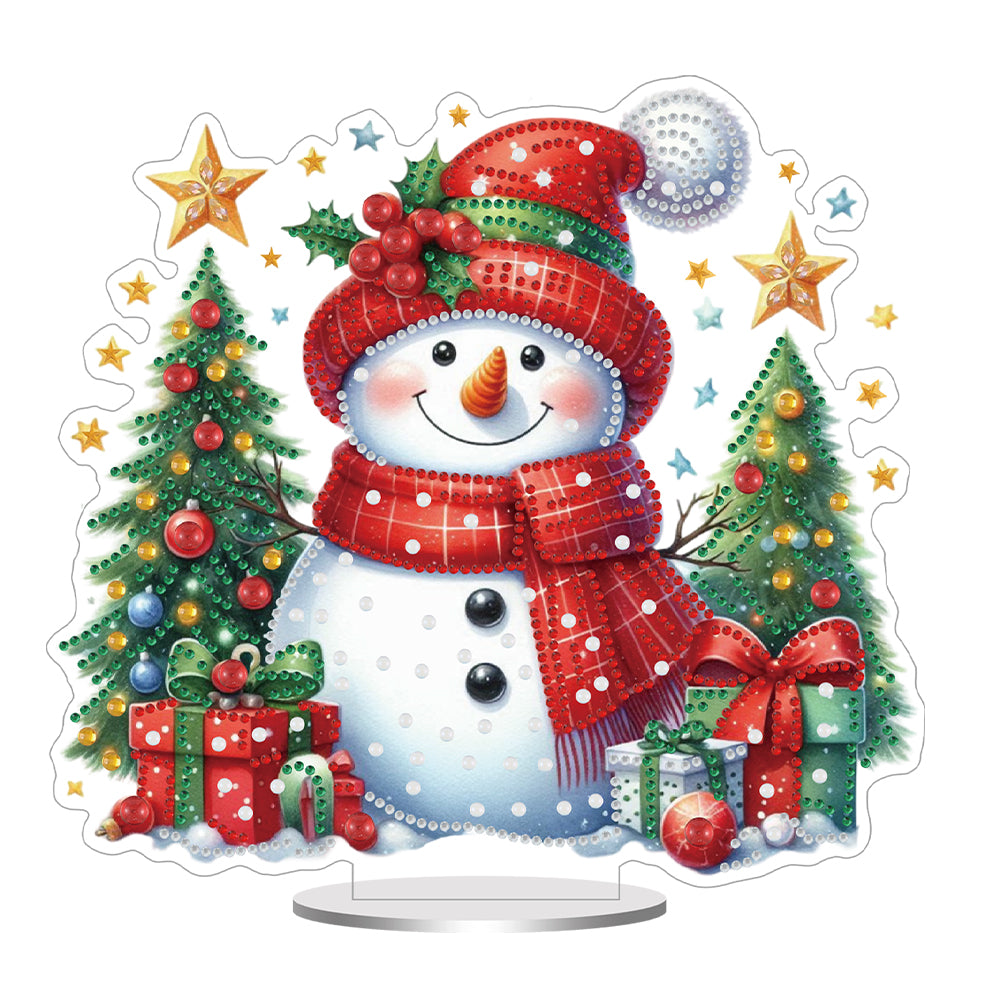 Acrylic Special Shaped Christmas Diamond Painting Desktop Decorations for Adults