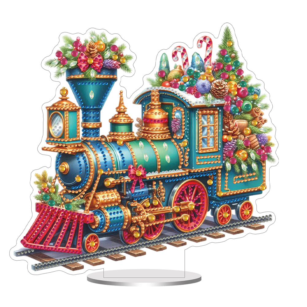 Acrylic Special Shaped Christmas Diamond Painting Desktop Decorations for Adults