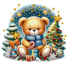Load image into Gallery viewer, Diamond Painting - Partial Special Shaped - Christmas bear (30*30CM)

