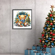 Load image into Gallery viewer, Diamond Painting - Partial Special Shaped - Christmas bear (30*30CM)

