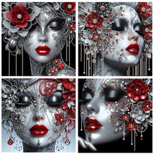 Load image into Gallery viewer, 4pcs Partial Special Diamond Painting Set - Elegant lady (40*40CM)
