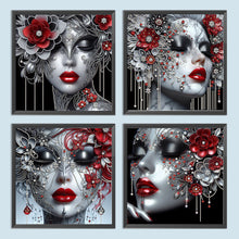 Load image into Gallery viewer, 4pcs Partial Special Diamond Painting Set - Elegant lady (40*40CM)
