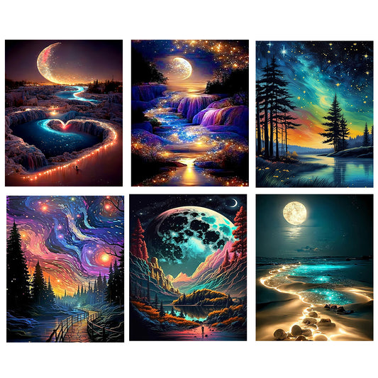 Diamond Painting - Full Round - Aurora at night (30*40CM)