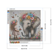 Load image into Gallery viewer, Diamond Painting - Full Round - Flower elephant (40*40CM)
