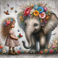 Load image into Gallery viewer, Diamond Painting - Full Round - Flower elephant (40*40CM)
