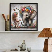Load image into Gallery viewer, Diamond Painting - Full Round - Flower elephant (40*40CM)
