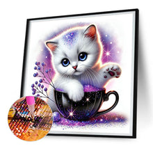 Load image into Gallery viewer, Diamond Painting - Full Round - Teacup cat (30*30CM)
