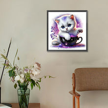 Load image into Gallery viewer, Diamond Painting - Full Round - Teacup cat (30*30CM)

