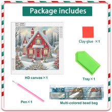 Load image into Gallery viewer, Diamond Painting - Full Round - House with Christmas atmosphere (30*30CM)

