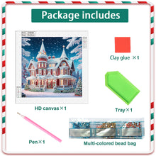 Load image into Gallery viewer, Diamond Painting - Full Round - House with Christmas atmosphere (30*30CM)
