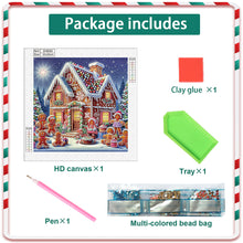 Load image into Gallery viewer, Diamond Painting - Full Round - House with Christmas atmosphere (30*30CM)
