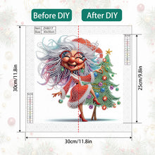 Load image into Gallery viewer, Diamond Painting - Partial Special Shaped - Santa Claus grandmother (30*30CM)
