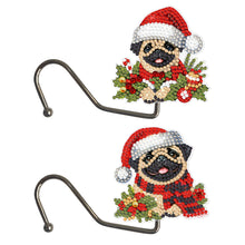 Load image into Gallery viewer, 2Pcs Xmas Puppy DIY Diamond Painting Countertop Hooks for Home Office Decor
