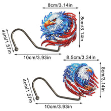 Load image into Gallery viewer, 2Pcs American Eagle DIY Diamond Painting Countertop Hooks for Home Office Decor
