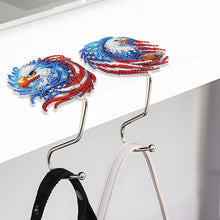 Load image into Gallery viewer, 2Pcs American Eagle DIY Diamond Painting Countertop Hooks for Home Office Decor
