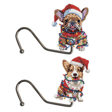 Load image into Gallery viewer, 2Pcs Xmas Puppy DIY Diamond Painting Countertop Hooks for Home Office Decor
