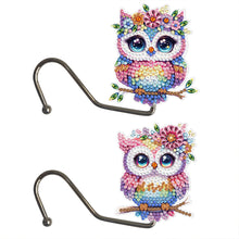 Load image into Gallery viewer, 2Pcs Owl DIY Diamond Painting Countertop Hooks for Home Office Decoration
