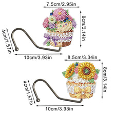 Load image into Gallery viewer, 2Pcs Flower Dessert DIY Diamond Painting Countertop Hooks for Home Office Decor
