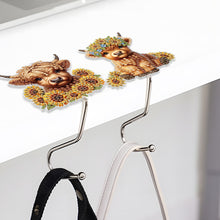 Load image into Gallery viewer, 2Pcs Highland Yak DIY Diamond Painting Countertop Hooks for Home Office Decor
