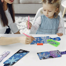 Load image into Gallery viewer, 4Pcs Winter Snowflake Diamond Painting Serving Tray for Countertop Decor
