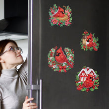 Load image into Gallery viewer, 6Pcs Acrylic Cake Diamond Art Fridge Magnet Diamond Painting Refrigerator Magnet
