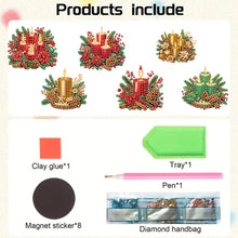 Load image into Gallery viewer, 6Pcs Acrylic Cake Diamond Art Fridge Magnet Diamond Painting Refrigerator Magnet
