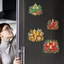 Load image into Gallery viewer, 6Pcs Acrylic Cake Diamond Art Fridge Magnet Diamond Painting Refrigerator Magnet

