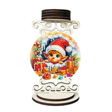 Load image into Gallery viewer, Wooden Special Shaped Christmas Diamond Painting Candle Holder for Home Decor
