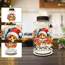 Load image into Gallery viewer, Wooden Special Shaped Christmas Diamond Painting Candle Holder for Home Decor
