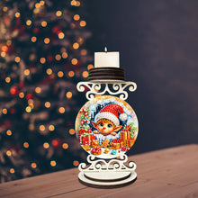 Load image into Gallery viewer, Wooden Special Shaped Christmas Diamond Painting Candle Holder for Home Decor
