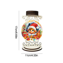 Load image into Gallery viewer, Wooden Special Shaped Christmas Diamond Painting Candle Holder for Home Decor
