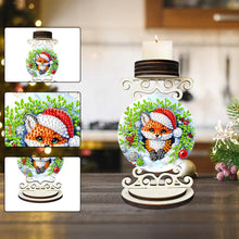 Load image into Gallery viewer, Wooden Special Shaped Christmas Diamond Painting Candle Holder for Home Decor
