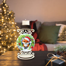 Load image into Gallery viewer, Wooden Special Shaped Christmas Diamond Painting Candle Holder for Home Decor
