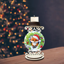 Load image into Gallery viewer, Wooden Special Shaped Christmas Diamond Painting Candle Holder for Home Decor

