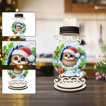 Load image into Gallery viewer, Wooden Special Shaped Christmas Diamond Painting Candle Holder for Home Decor

