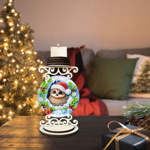 Load image into Gallery viewer, Wooden Special Shaped Christmas Diamond Painting Candle Holder for Home Decor
