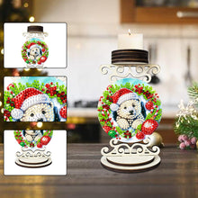 Load image into Gallery viewer, Wooden Special Shaped Christmas Diamond Painting Candle Holder for Home Decor
