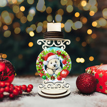 Load image into Gallery viewer, Wooden Special Shaped Christmas Diamond Painting Candle Holder for Home Decor
