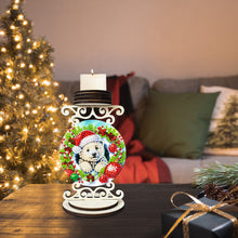 Load image into Gallery viewer, Wooden Special Shaped Christmas Diamond Painting Candle Holder for Home Decor
