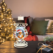 Load image into Gallery viewer, Wooden Special Shaped Christmas Diamond Painting Candle Holder for Home Decor
