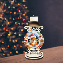 Load image into Gallery viewer, Wooden Special Shaped Christmas Diamond Painting Candle Holder for Home Decor

