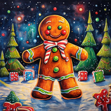 Load image into Gallery viewer, Diamond Painting - Full Round - Christmas gingerbread man (40*40CM)
