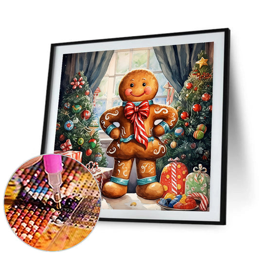 Diamond Painting - Full Round - Christmas gingerbread man (40*40CM)