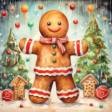 Load image into Gallery viewer, Diamond Painting - Full Round - Christmas gingerbread man (40*40CM)
